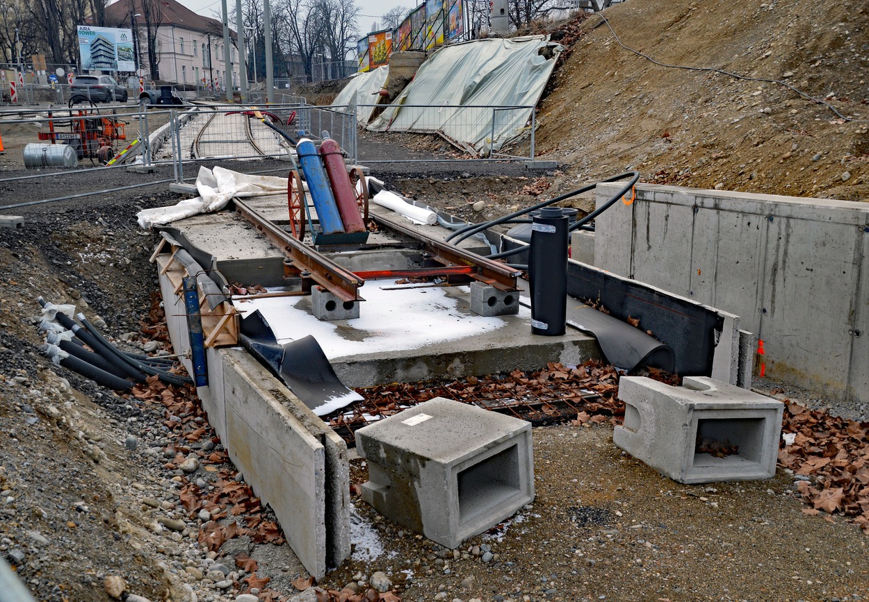 Strab-Baustelle Graz Alte-Post-Straße