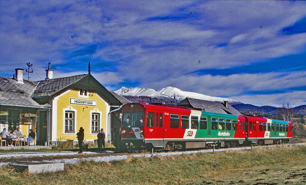 Murtalbahn 1999 Sonderfahrt Triebwagen nach Mauterndorf