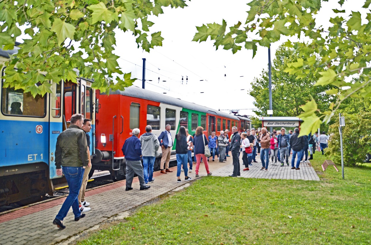 Lokalbahn Feldbach - Bad Gleichenberg Protest-Sonderzug 29.08.2021 mit Politikern