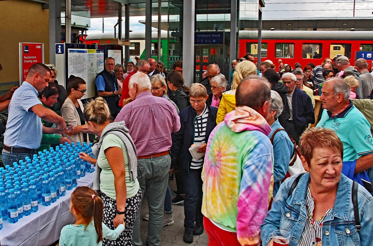 Lokalbahn Feldbach - Bad Gleichenberg Protest-Sonderzug 29.08.2021 mit Politikern